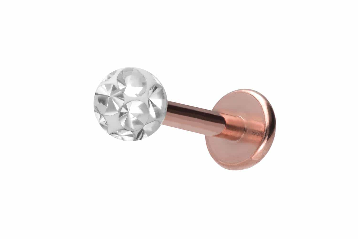 Titan Labret Piercing mit Innengewinde EPOXY-KUGEL